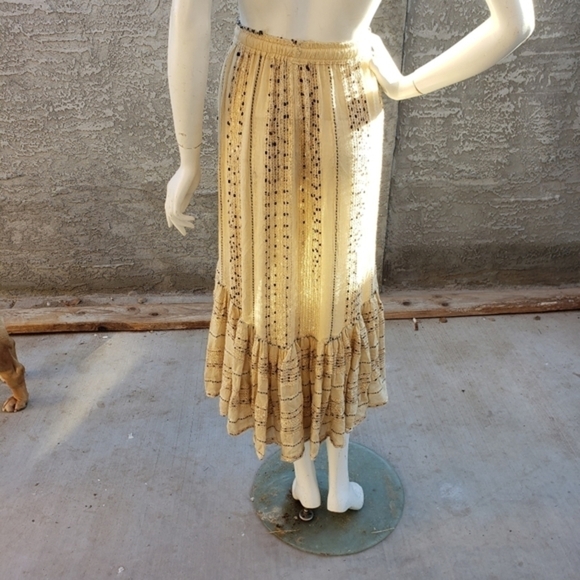 🔥🔥SURF GYPSYHigh/low Woven Cover-up‎ Skirt In Sandy Beach Stripe - Picture 5 of 5